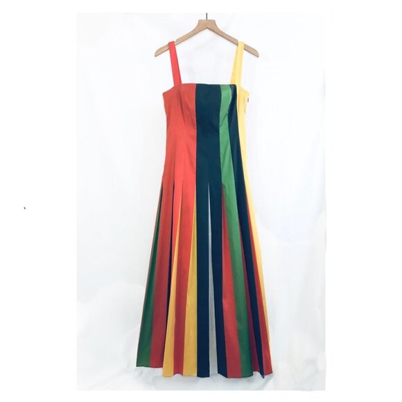 J.Crew Pleated Striped Dress Sample - Size 6 - NWOT - Picture 1 of 3